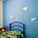 paper airplane wall stickers
