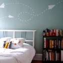 paper plane wall graphics