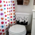 toilet tank cityscape decal