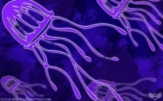 Grape Jelly Fish Digital Art Print