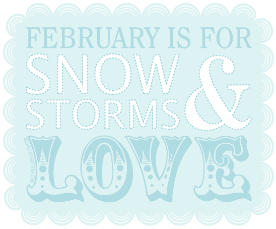 Love and Snowstorms February Illustration by Michelle Christina