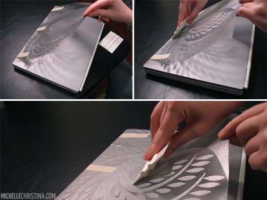 How to apply a vinyl laptop decal 5