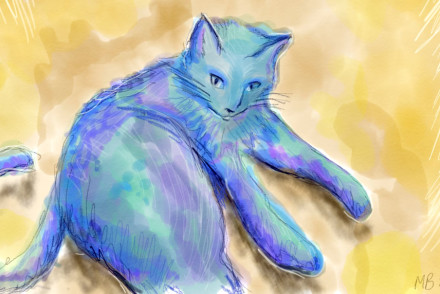 mojo kitty cat sketch
